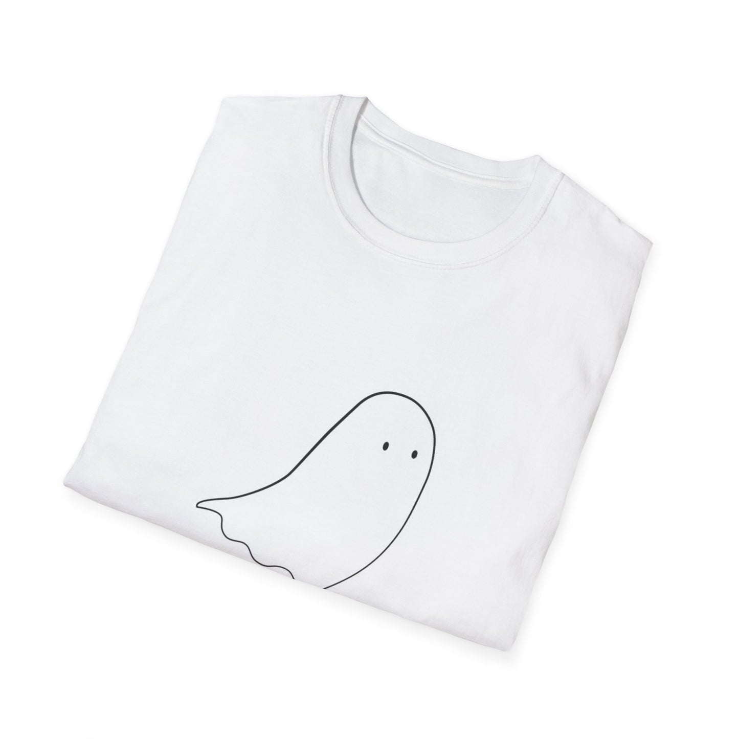 A Casual Haunt - Ghost T-Shirt - White - Softstyle Unisex T-Shirt