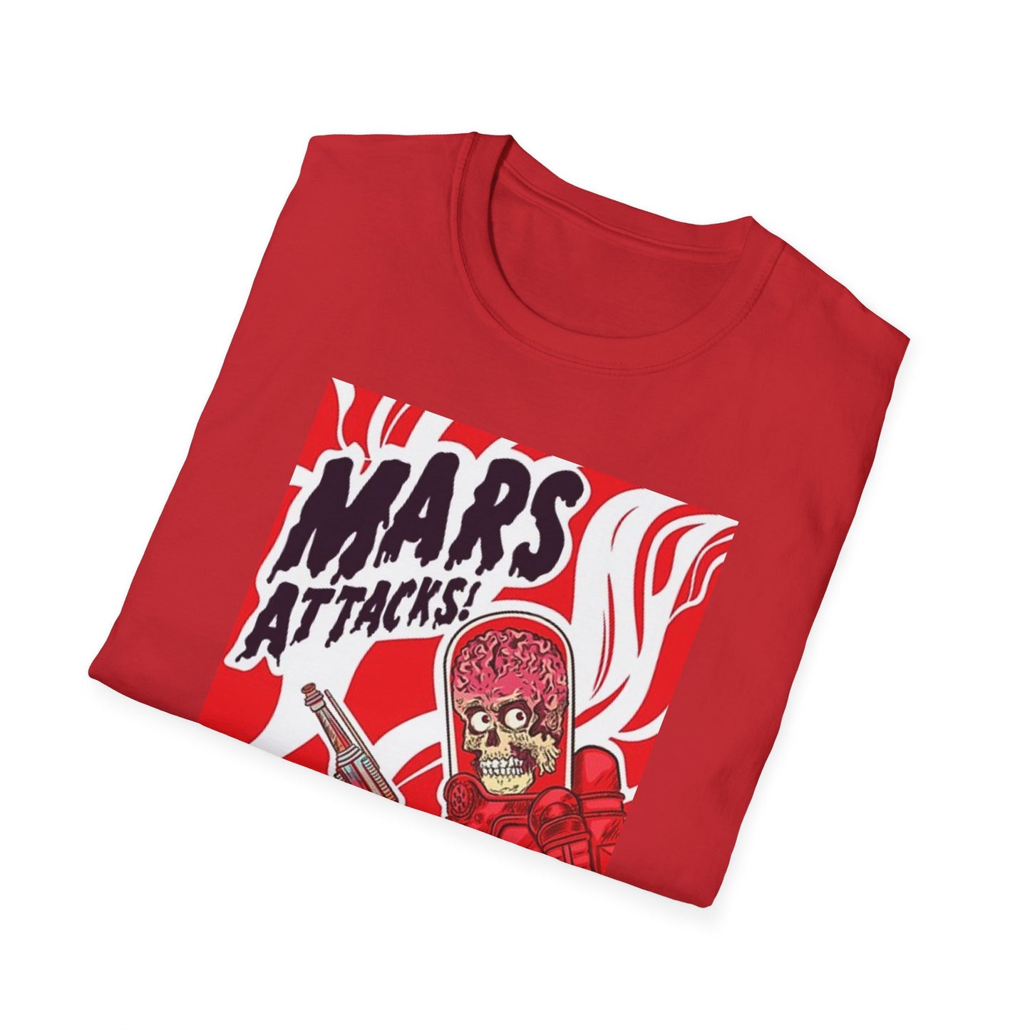 Mars Attacks - Vintage Horror - Cotton T-Shirt - Red