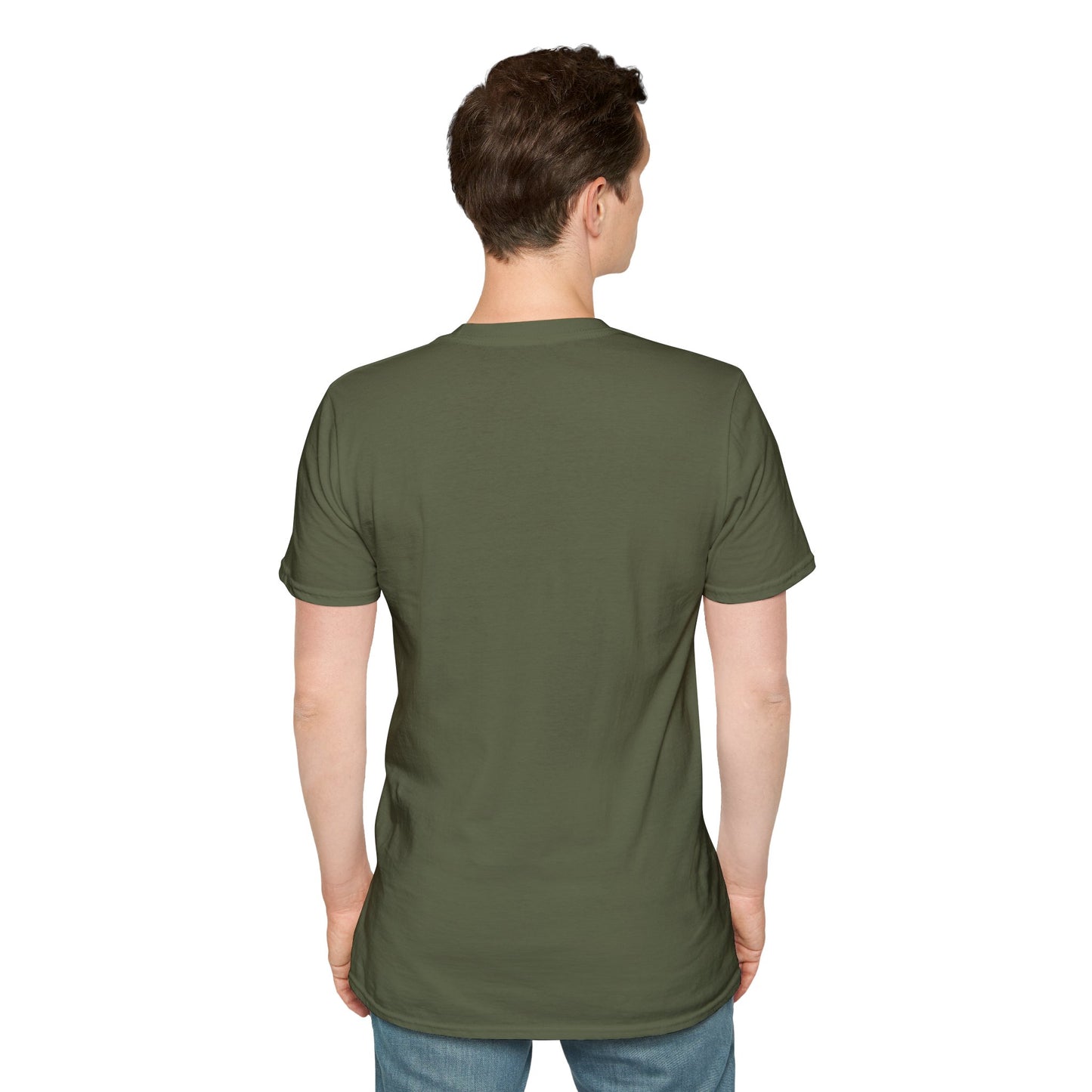 Ethereal Haunting - Ghost  image Cotton T-Shirt - Green - Softstyle Unisex