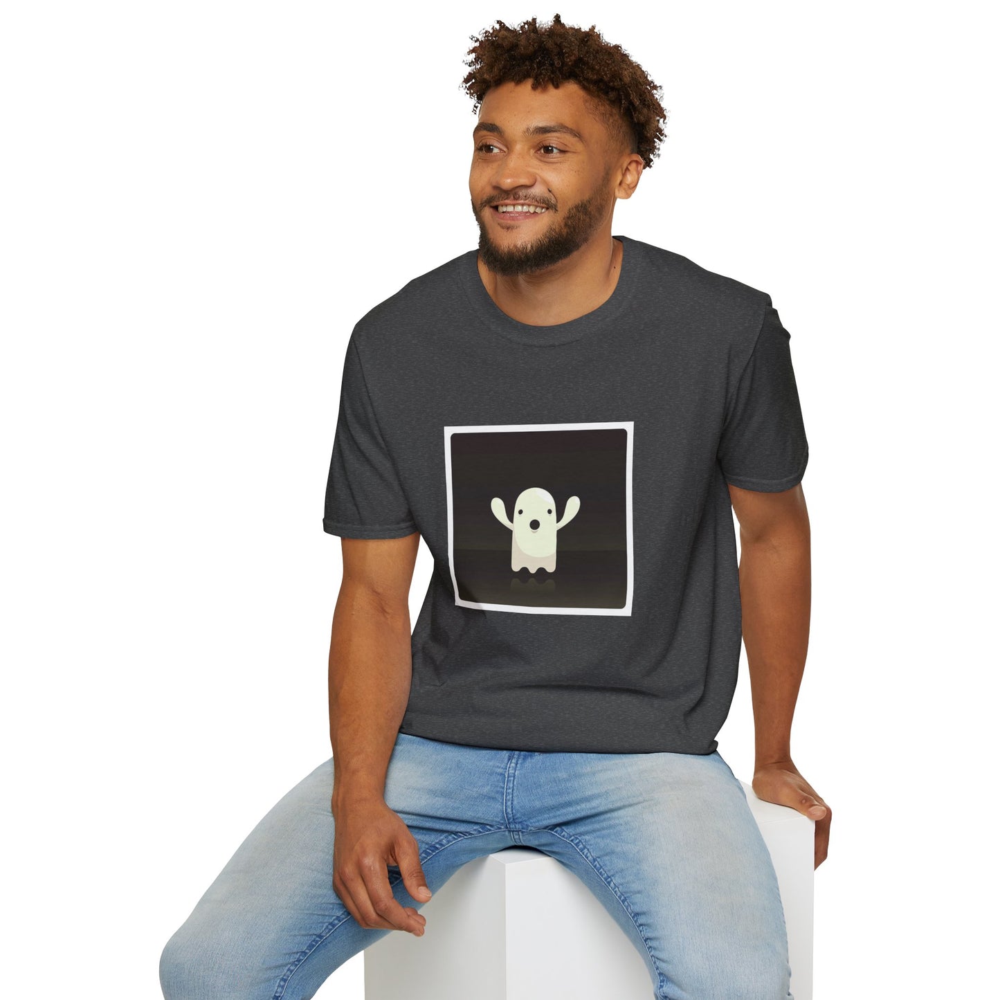 BOO! Did I scare you? - Cute Ghost T-Shirt - Everyday Wear Unisex Softstyle