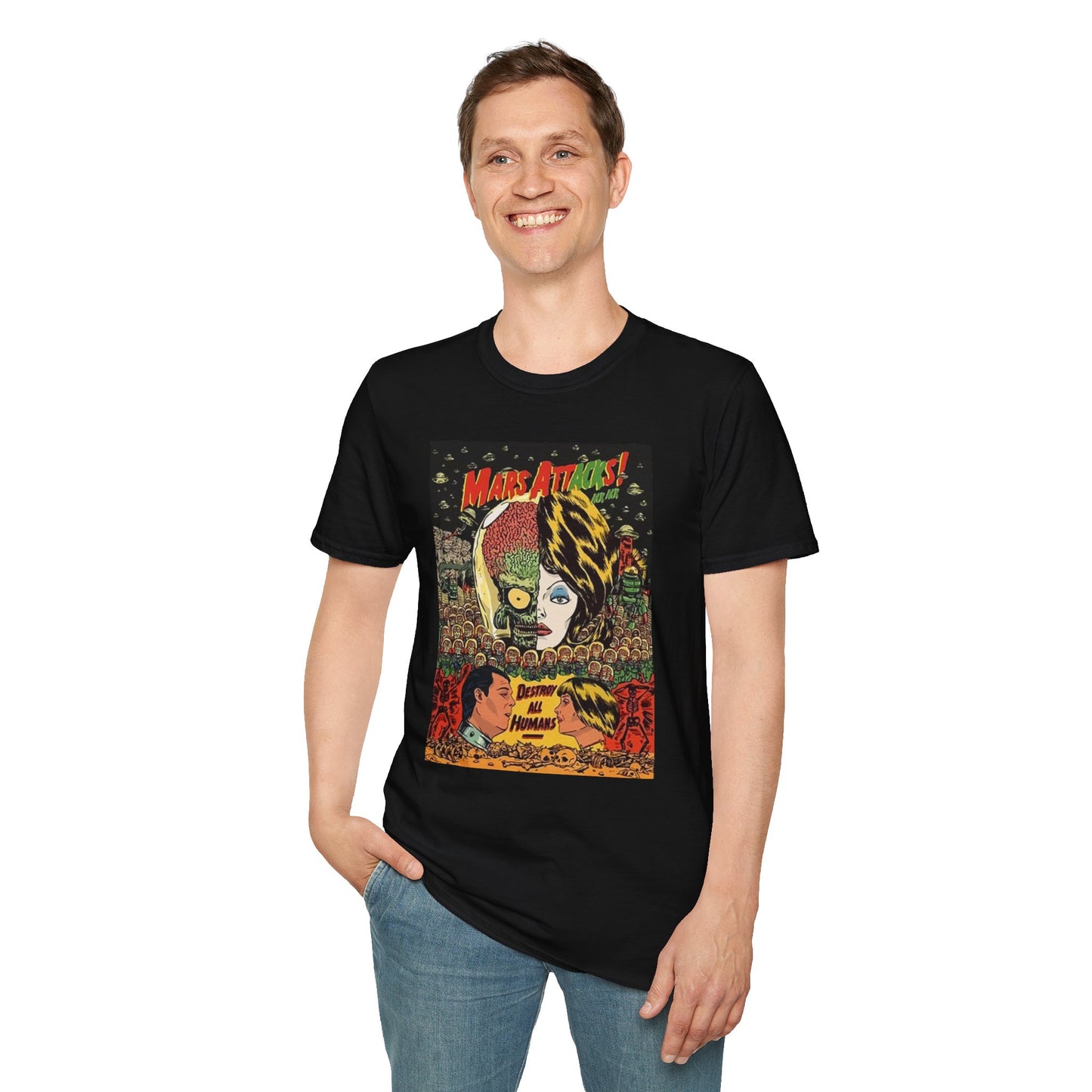 Mars Attacks (design 2) - Unisex - Vintage Horror- Cotton T-Shirt