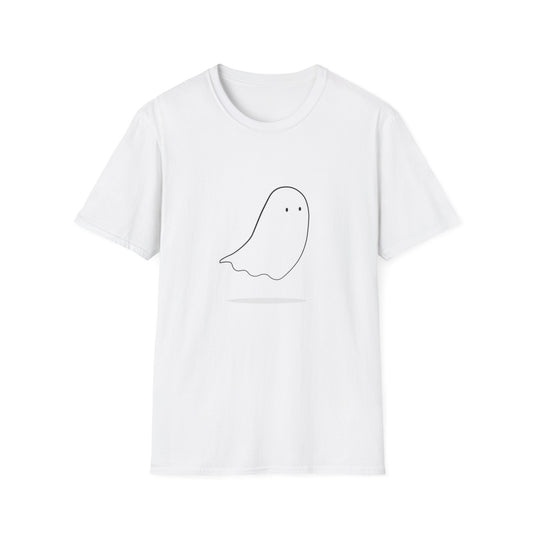 A Casual Haunt - Ghost T-Shirt - White - Softstyle Unisex T-Shirt