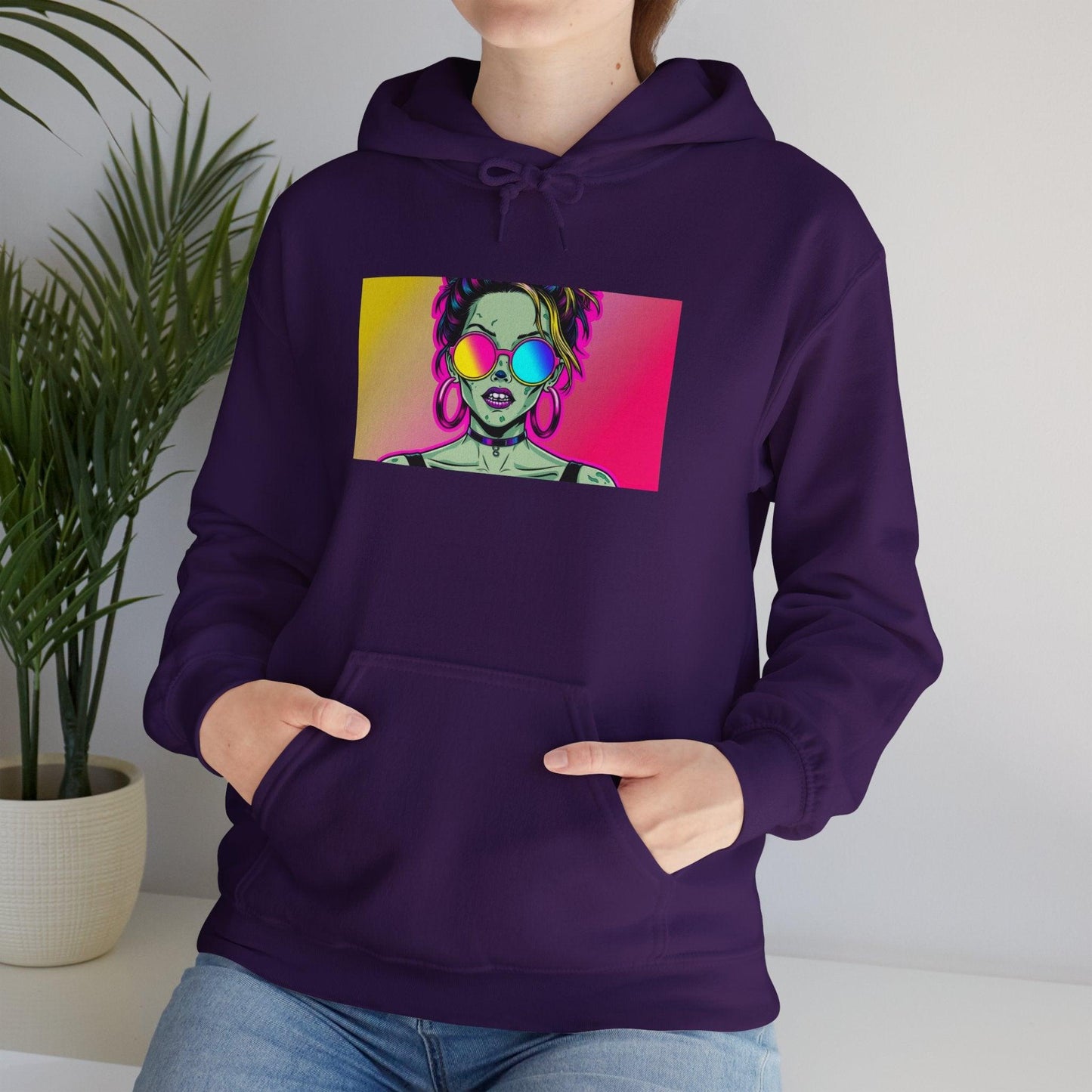 80's inspired Zombie - Hooded Sweatshirt - KALO 506